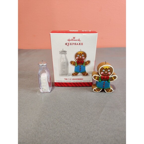 Hallmark Keepsake Gingerbread Man/Milk Ornaments - Picture 1 of 3